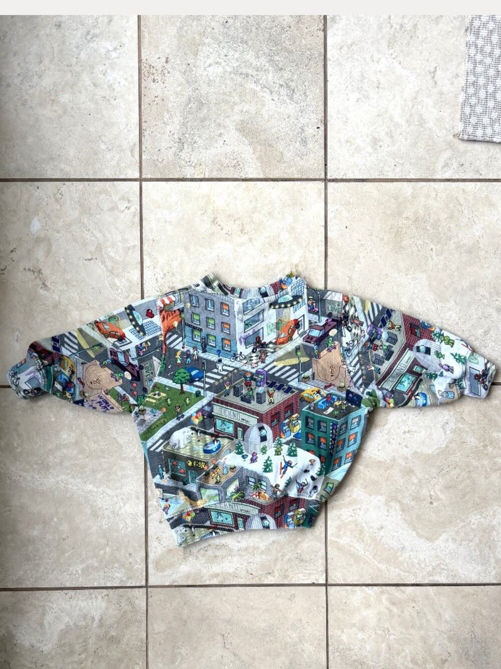 Molo City Scene Illustrated Print Top | Size 98 (~3Y) | Designed in Denmark - Picture 2 of 4